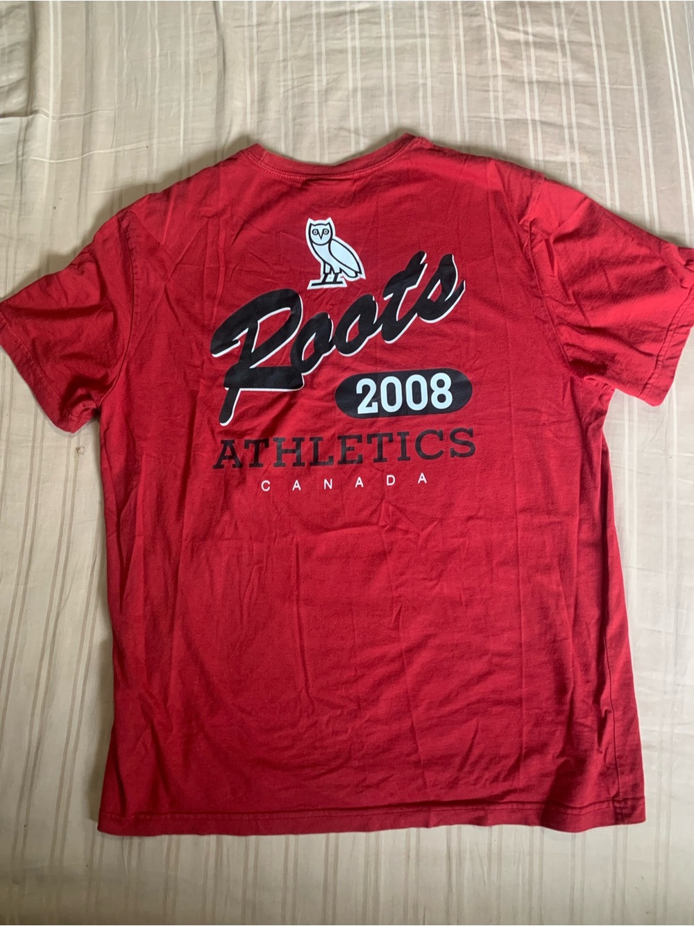 Octobers very own x Roots 2008 Athletics Canada Red Short Sleeve Tee